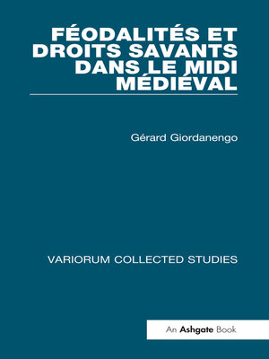 cover image of Féodalités et droits savants dans le Midi Médiéval